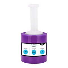 24 Rolls 5″x 1000′ 80 Gauge Cast Narrow Banding Stretch Shrink Flim Wrap Purple