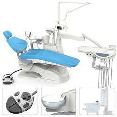 TJ2688-F6 Dental Unit Chair Computer Control DC Motor Doctor Stool Hard Leather