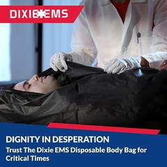 Ever Dixie Disposable Disaster Pouch Body Bag Stretcher Combo 8 Handles – Black