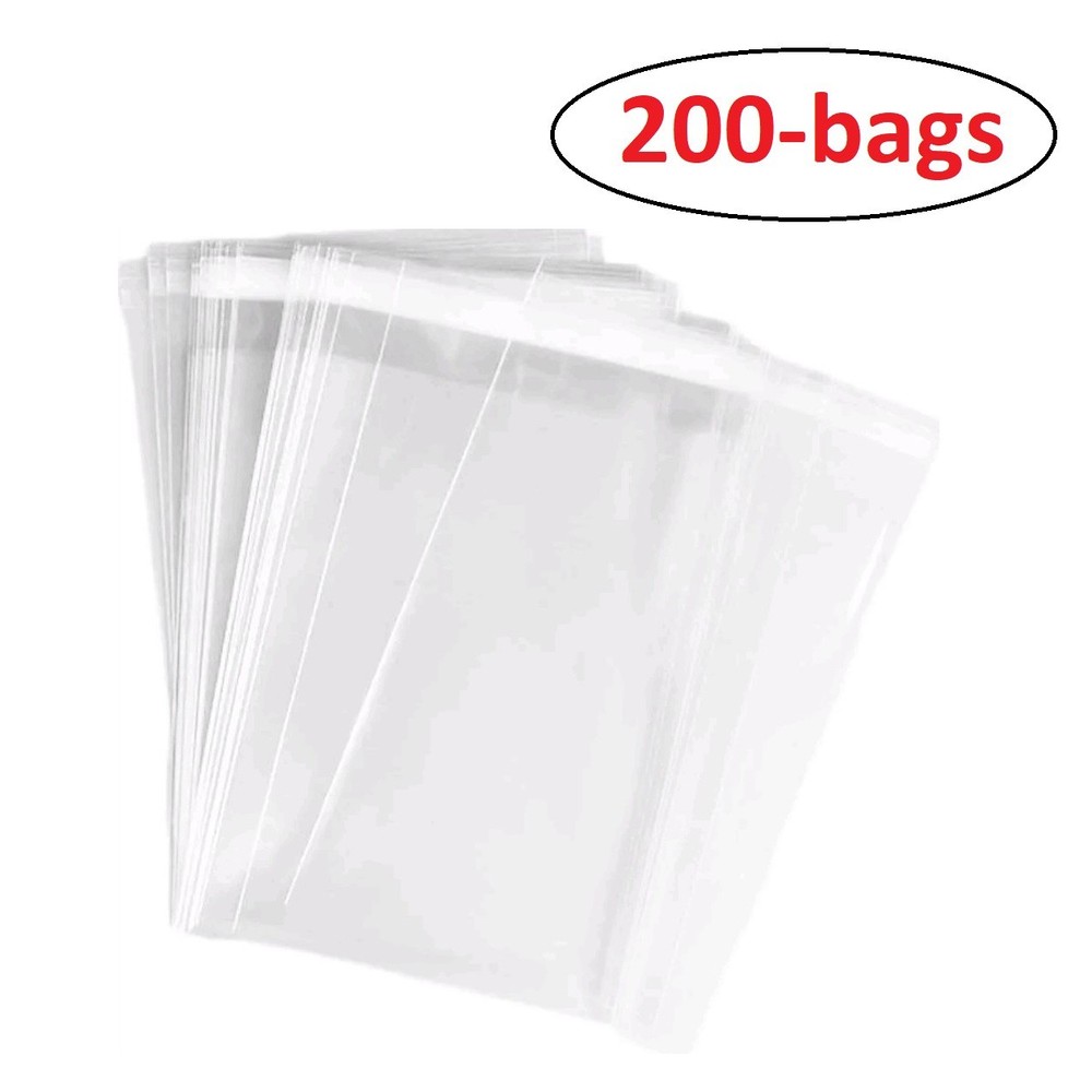 (200-ct) 3″ x 4″ Clear Self Adhesive Resealable Cellophane Poly Bags 3×4