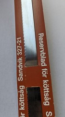 Sandvik Butcher Meat Bone Saw Chrome Steel Blade Sweden Vintage Replacement