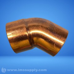 6 inch x 4 inch x 4 inch Copper 45 Degree Elbow Fitting FNIP