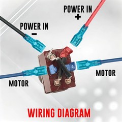Momentary Reverse Polarity Switch 12V 30A | DPDT 4-Pin (On)-Off-(On) Toggle Swit