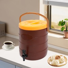 25L/6.6 Gallon Hot Cold Drink Dispenser Insulated Beverage Dispenser w/Faucet