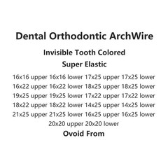 30×Dental Orthodontic Niti Rectangular Arch Wires Tooth Color Coated 16×16Upper