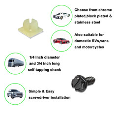 Stainless Steel License Plate Screws with Rustproof Finish -Fit for Securing Lic