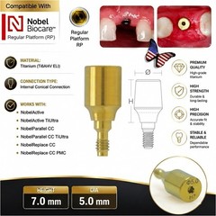 US Nobel Active Nobel Parallel CC Healing Abutment Compatible Conical Connection