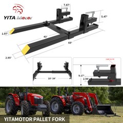 1500lb Pallet Forks 60″ Tractor Clamp On Skid Steer Buckt Quick Attachment US