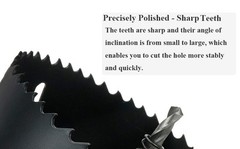 7.5-inch Hole Saw BI -Metal Drilling Cutter for Wood, 7.5″/190mm, Black