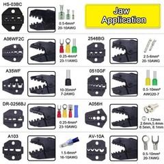 Ratcheting Crimping Tool Kit Cord End Terminals Wire Crimper Pliers w/ 8 Dies US