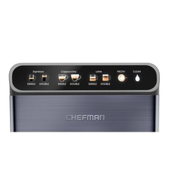 Chefman RJ54-I-SV-BLK-WM 20-Bar, 2-Cup Black Stainless Espresso Machine