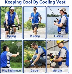 Cooling Vest for Men Women, Ice Vest with Reusable Ice Packs Ice Jacket for Work