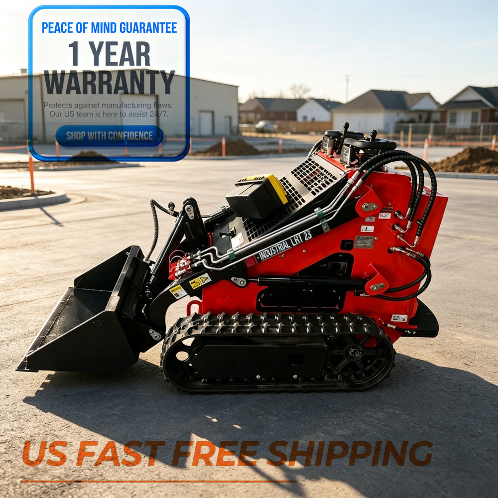 0.98 Ton LRT23 Compact Track Loader 23HP Rato Gas Motor, Quick Attach Hydraulic