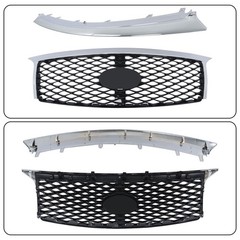 Front Upper Grille Bumper Trim Chrome Camera Hole QX80 2015-2017