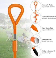 18”/30″ Long Ground Anchor, Heavy Duty Earth Anchors Ground Anchors
