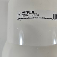 Homewerks Worldwide 3 in. Schedule 40 PVC Ball Valve Slip Joint VBV-P40-E10B