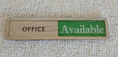Office Door Signs In Use – Available Sliding Door Logo Metallic 7 x 1.5