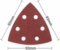 100PCS Triangle Sanding Pads for Oscillating Multi-Tool Hook Loop Sandpaper Disc
