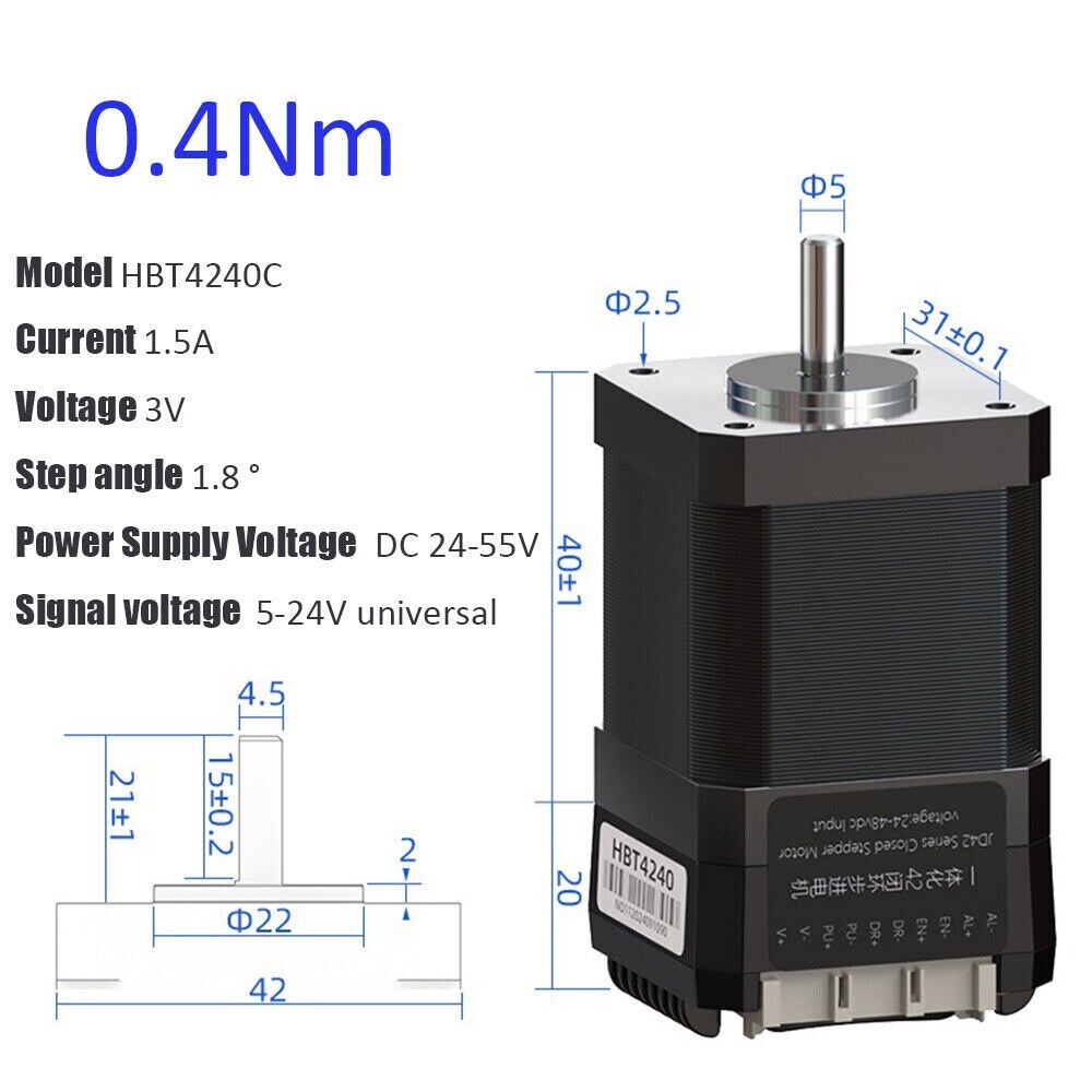 Nema17 Nema23 0.4/1.2/2/3Nm Integrated Closed-loop Stepper Motor Built-in Driver