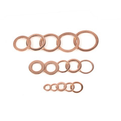 150Pcs Copper Crush Washer Gasket Set Flat Ring Seal Assortment Kit M5 – M22 US