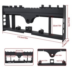 2500Lbs 45″ Hitch & Spear Sleeve W/ Receiver Heavy-Duty Steer Pallet Fork Frame