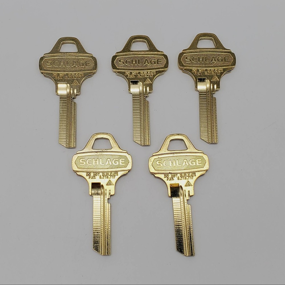 Schlage Everest 35-007 C235 Key Blanks Nickel Silver 6 Pin Lot Of 5 NOS