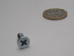 Zinc Plated Steel Flat Head Phillips Machine Screw M4 x 0.7 x 12 mm, 300 pcs