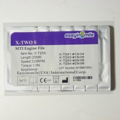 4pcEasyinsmile Endo Rotary Files Dental Root Canal NITI Files X-TWO S Cross 25MM