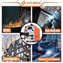 HITBOX 4IN1 MMA Gas/Gasless MIG Welder Lift TIG Welder & Welding Helmet Pro Home