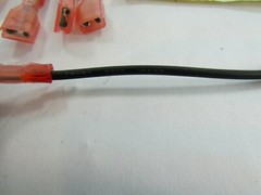 Lot of 10 Black 18AWG 3/16″ Female x 3/16″ Female Jumper Wires, 300V 3-3/4″ OAL