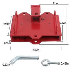 Forklift Trailer Hitch Receiver 2” Tow Hitch Attachments For Dual Pallet Fork