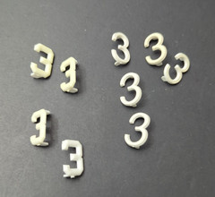 White And Off White Sign Signage Letters 3/4″ Letters and Numbers Incomplete