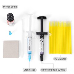 Dental Orthodontic Light Cure Adhesive Bonding Curing Paste Etchant Gel Kit