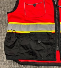ML Kishigo Safety Vest 3X XXXL S5702 Premium Black Series Class 2 Hi Vis Orange