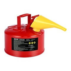 2.5 Gallon Safety Gas Can – Red Type I with Flame Arrester, Self-Closing Lid & F