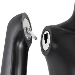 70″ Black Female Mannequin Full Body Maniquine Model Stand Adjustable Metal Base