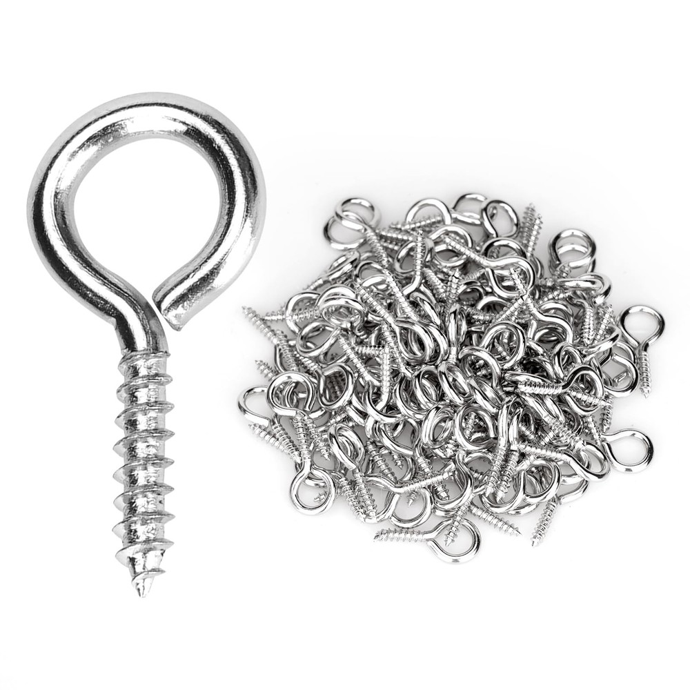 Aovchei Eye Screws, 300PCS 0.59 Inches Heavy Duty Metal Screw Hooks, Self Tap…