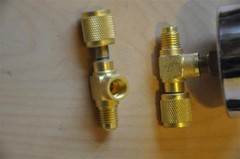 T-Adapter Size:1/4X1/8X1/4″Add Gauge at Deep Vacuum Pump/Manifold NPT/Flare HVAC