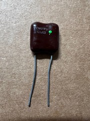 5pcs of SANG CM07FD103J03 Silver Mica Capacitor 10000pF (10nF), New.