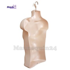 One Male Mannequin Torso FLESH HOLLOW BACK DRESS FORM w/ Stand & Hanger