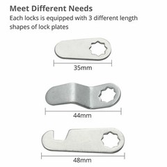 20mm Cylinder Cam Key Locks Tool Box File Cabinet Desk Drawer 4Pcs/Set w/ 8 Keys