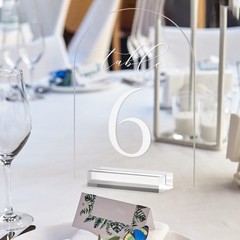 Clear Arch Table Numbers for Wedding 5×7 Inch Arched Acrylic Table Numbers 1-20
