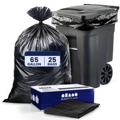 Plasticplace 65 Gallon Trash 2.7 Mil Heavy Duty Garbage Can 50 X 48 25 Count