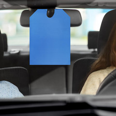 Blue 50 Packs Blank Car Mirror Hang Tags 8.5 X 11.5 Inches Car Sale Tags