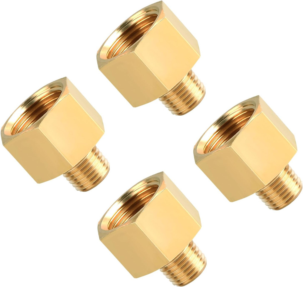 4-Pack 1/2 Inch Female X 1/4 Male NPT Reducer, Brass Pipe Fitting Adapters, 1/4′