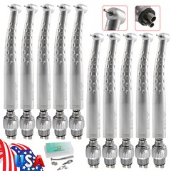 10PC YABANGBANG Dental High Speed Handpiece with 4 Hole Quick Coupler 360 Swivel