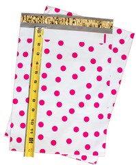 10″ x 13″ Pink|Teal|Purple|Blue Polka Dot -Flat Poly Mailers (200 Pack)