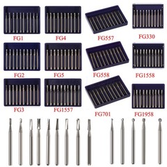 Dental Carbide Burs 330 245 701 702 557 2 3 4 5 Taper Fissure FG High Speed Bur