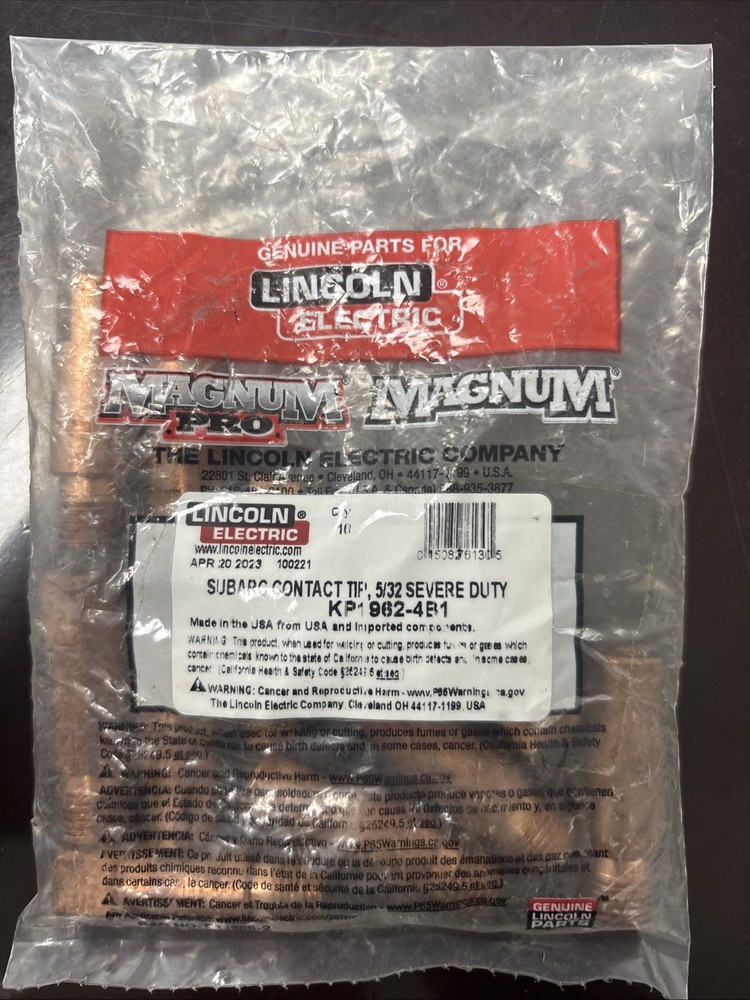 Lincoln Electric KP1962-4B1 Nozzle Tip – 5/32″ wire diameter, 10 pack