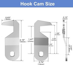 Harbor Freight Tool Cart Lock – Zinc Alloy (5/8 Inch 1 Pack-Black) – Hook Cam